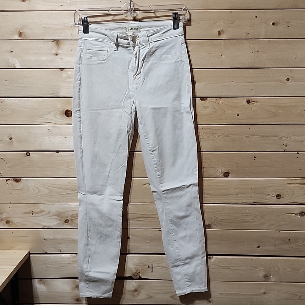 L'AGENCE Women's Jeans Size 25 Skinny Leg Cream